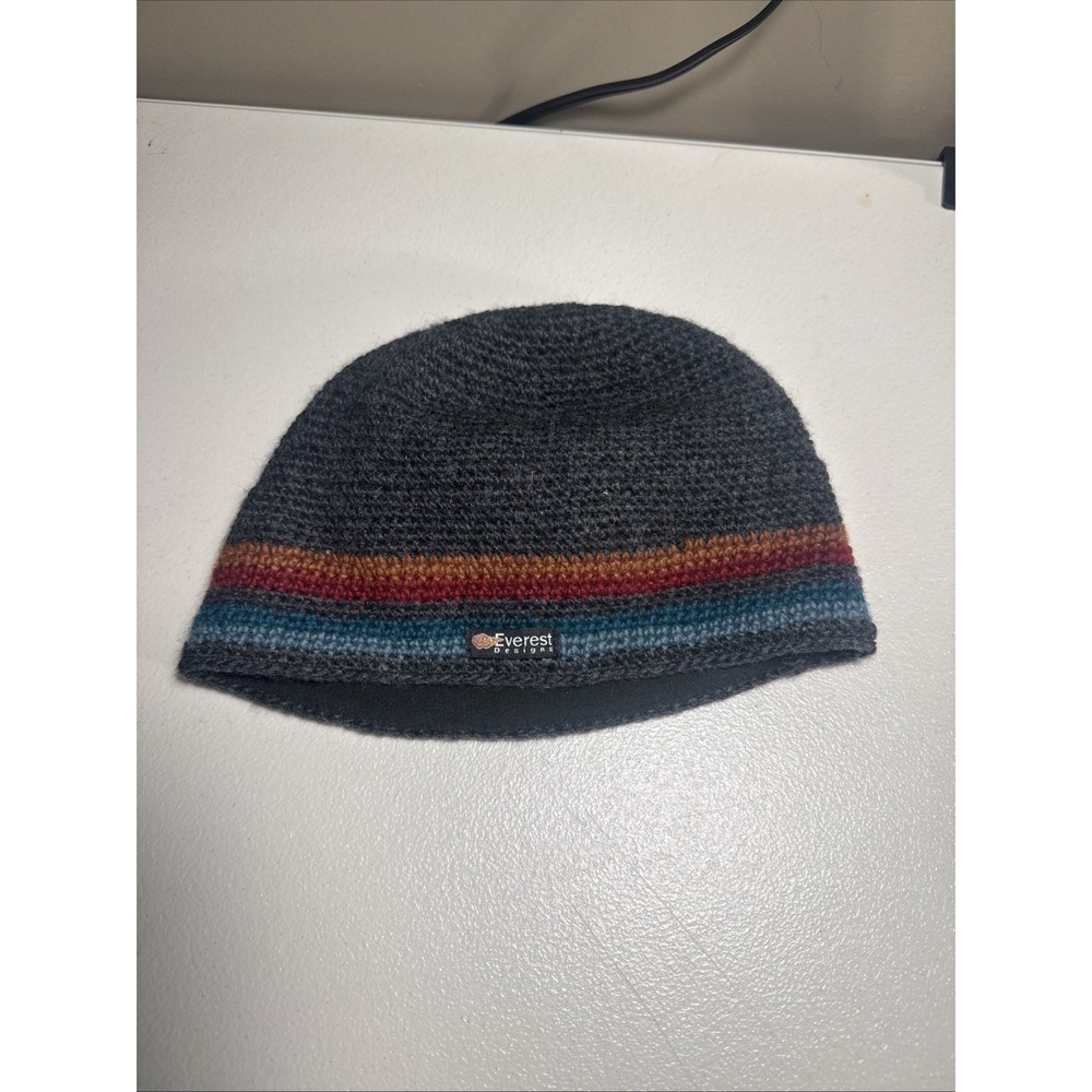 Everest Designs Hat 100% Wool Cap With Fleece Lining Brown one Size fits all